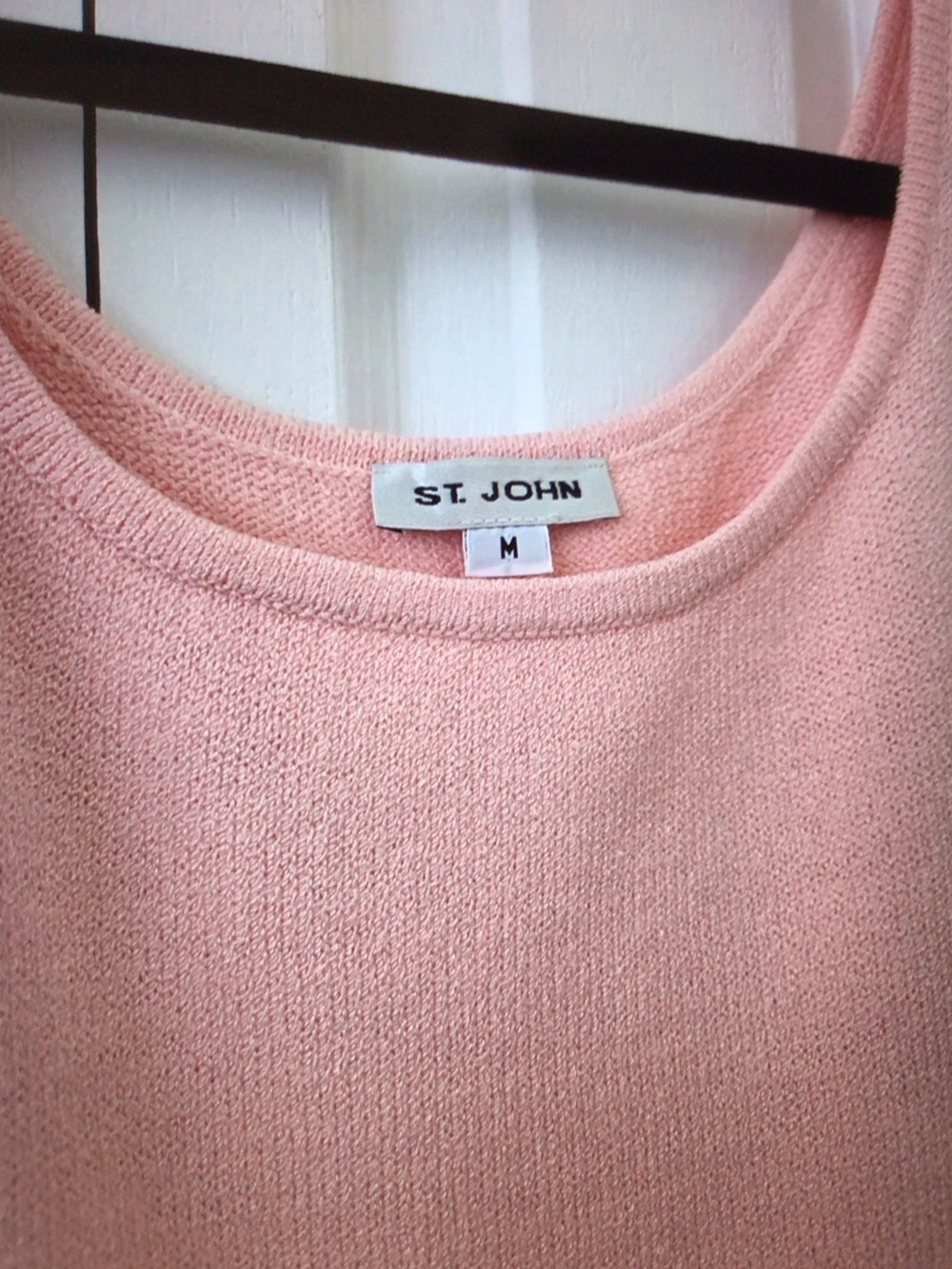 St. John Peach Knit Sleeveless Tank Top - Picture 4 of 9
